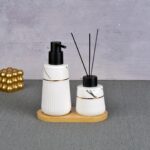 Set za sapun + miris - bijeli