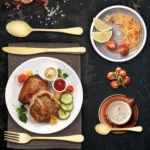 Escajg Gold set za 6 osoba – 24 dijela od nehrđajućeg čelika - Image 8