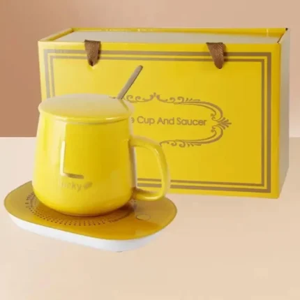 Šolja sa grijačem žuta