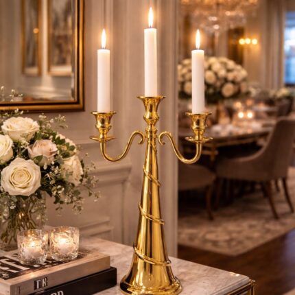 Svijećnjak 3/1 zlatni