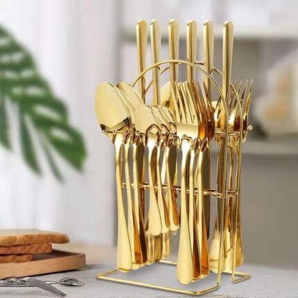 Zlatni escajg na stalku za 6 osoba