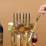 Zlatni escajg na stalku za 6 osoba - Image 2