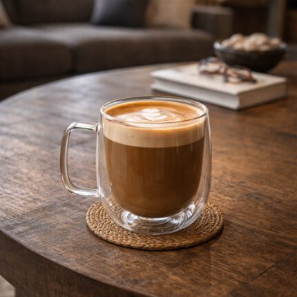 Staklena šolja sa duplim dnom