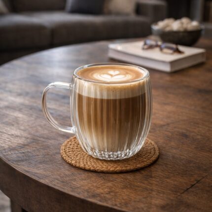 Staklena šolja sa duplim dnom