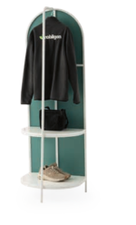 Dekorativno ogledalo sa policom i vješalicom - Image 2