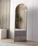 Dekorativno ogledalo sa policom i vješalicom