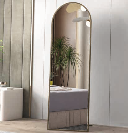 Dekorativno ogledalo sa policom i vješalicom