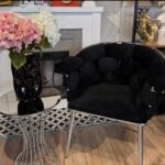 Fotelja Bubble crno-srebrena