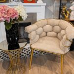 Fotelja Bubble bež-zlatna