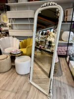 Samostojeće dekorativno ogledalo Vintage u bijeloj boji