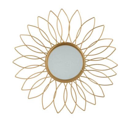 Ogledalo sa zlatnim metalnim detaljima