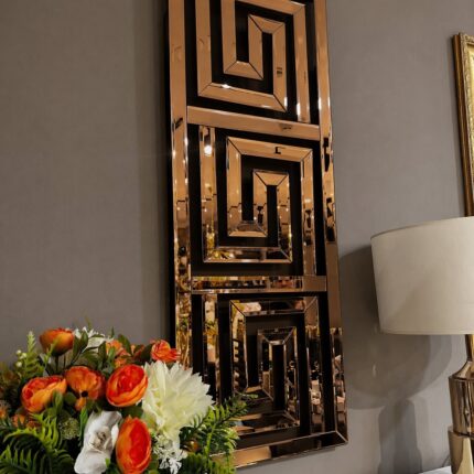 Dekorativno ogledalo Versace u bronza boji