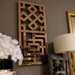 Dekorativno ogledalo u bronza boji