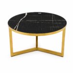 Stolić za dnevni boravak sa metalnim nogama i MDF pločom 80x45cm