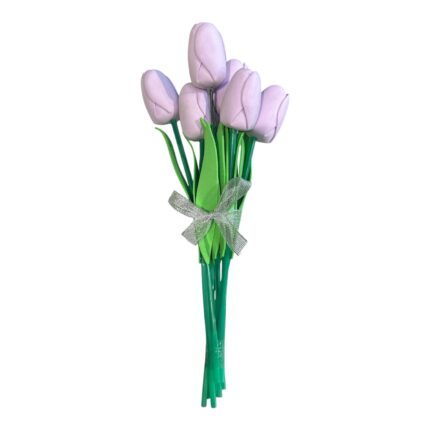 Buket umjetnih tulipana od eva pjene 8/1 u lila boji