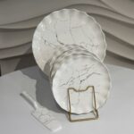 Set porculanskih desertnih tanjira 8/1 sa tanjirom za posluživanje i špatulom