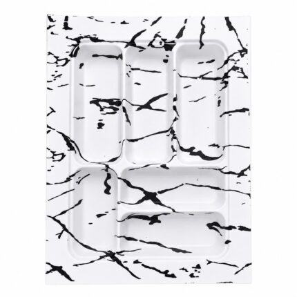 Plastični organizer za escajg 39x49cm u bijelo-crnoj nijansi