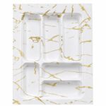 Plastični organizer za escajg 39x49cm u bijelo-zlatnoj nijansi
